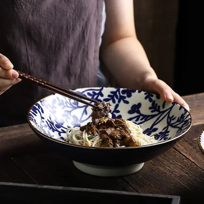 Artfan 9.5" Ceramic Japanese Ramen Bowl Large Soup Salad Rice Microwave Dinnerware