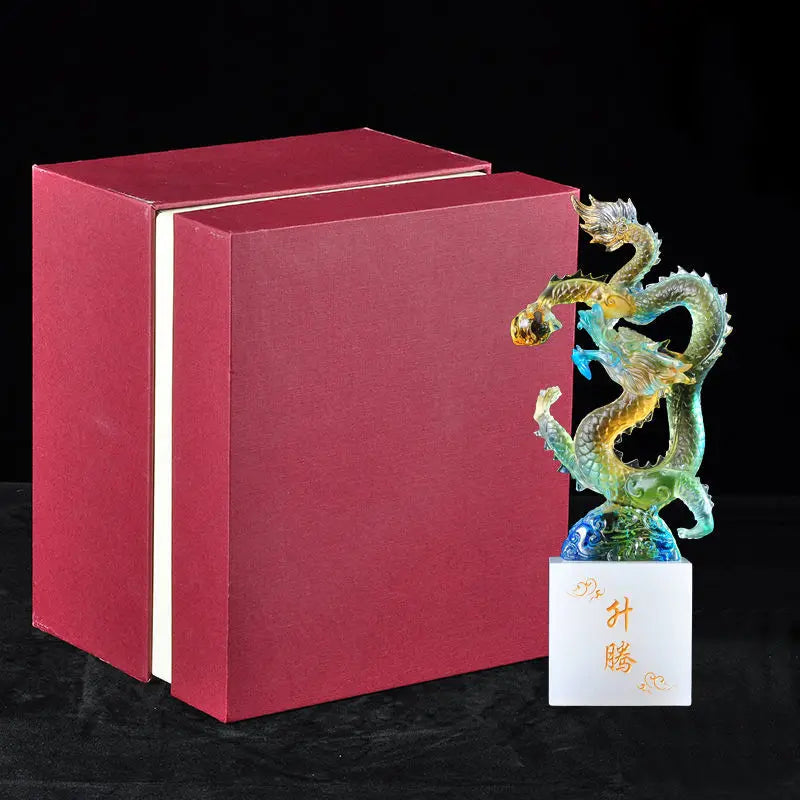Artfan Ascending Dragon Feng Shui Ornament for Wealth and Success