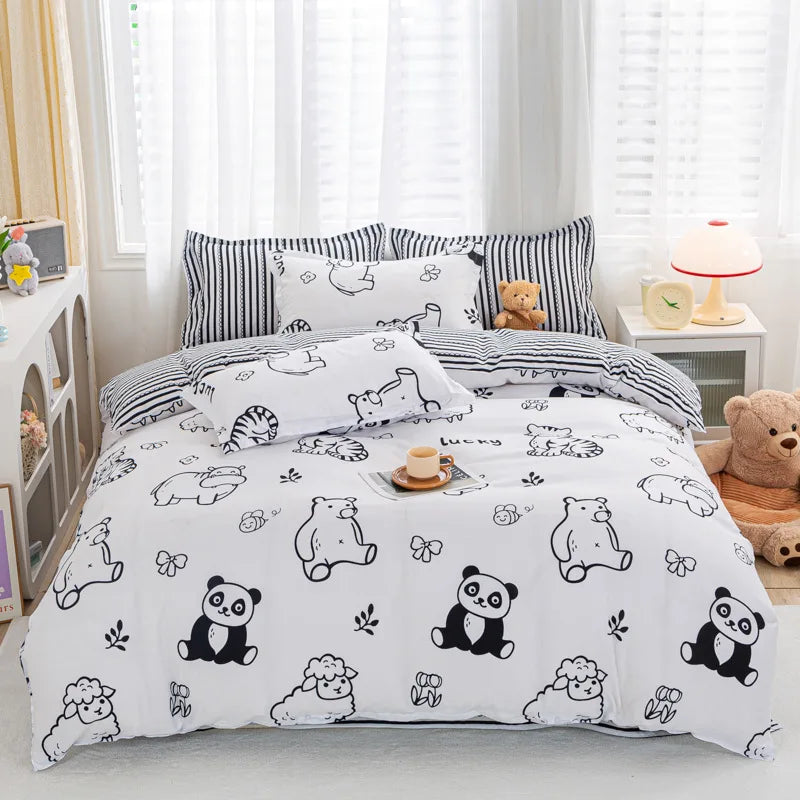 Artfan Animal Pattern Bedding Set - King/Queen Size Quilt Set for Comfortable Home.