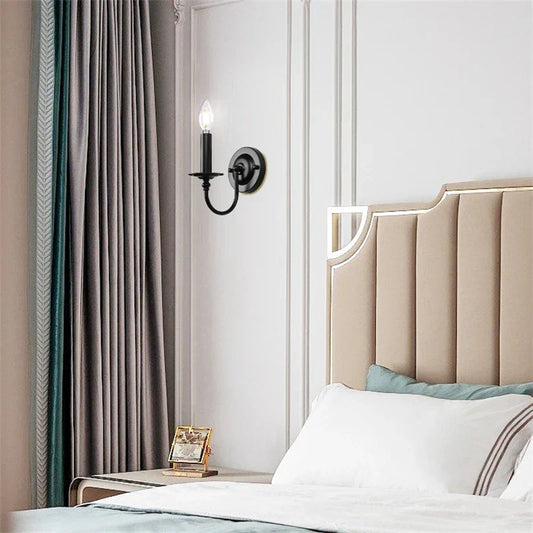 Artfan lighting Black Iron Vintage Industrial Wall Lamp for Bedroom Kitchen Corridor Sconce