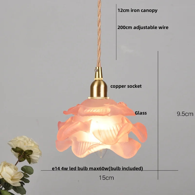 Artfan Amber Glass LED Pendant Light - Nordic Modern Balcony Foyer Coffee Wall Lamp