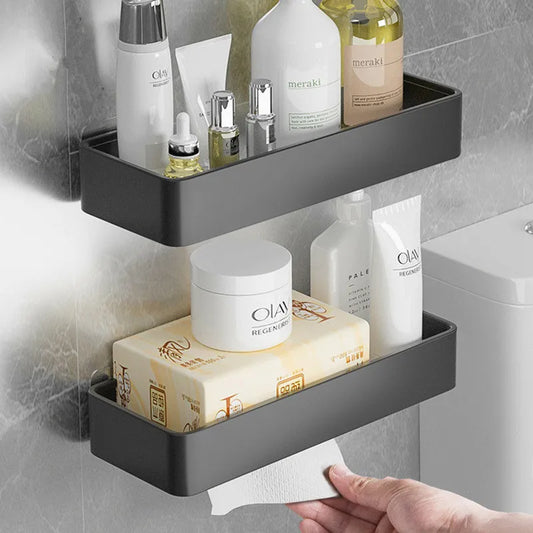 Artfan lighting Black Aluminum Corner Bathroom Kitchen Storage Shelf