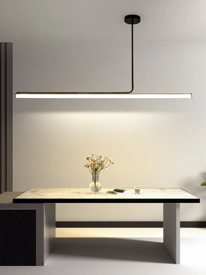 Artfan lighting Black LED Chandelier: Modern Dimmable Pendant Lights for Dining Room & Kitchen.