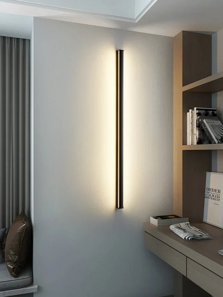 Artfan lighting Black LED Wall Lamp for Bedroom Living Room Aisle Sofa Background