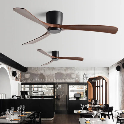 Artfan lighting Black Modern Low Profile DC Ceiling Fan with Remote Control, Strong Airflow