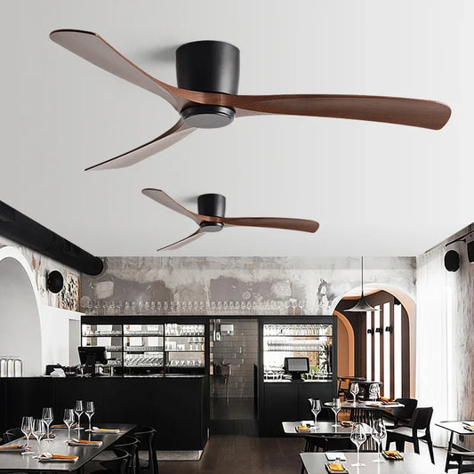 Artfan lighting Black Modern Low Profile DC Ceiling Fan with Remote Control, Strong Airflow