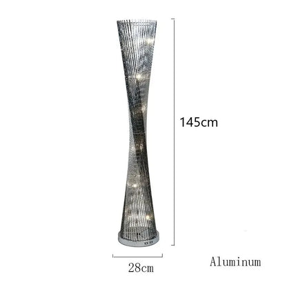 Artfan Aluminum Tower Floor Lamp for Living Room, Modern LED Standing Light Stand