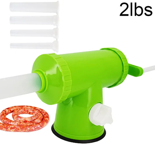 Artfan 2lbs Plastic Sausage Maker with 4 Funnel Tubes - Meat Filler Tool