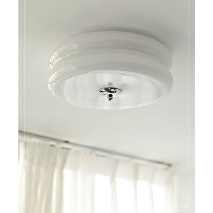 Artfan Cream Medieval Glass Ceiling Lamp for Living Room, Dining Room, Bedroom & Study