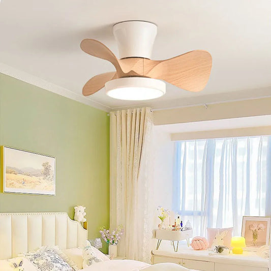 Artfan 22" Children Room LED Ceiling Fan Light Remote Control Small Fan Lamp