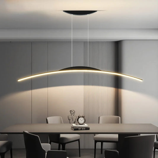Artfan lighting Black LED Chandelier Pendant Light for Dining Room Kitchen Bar Living Bedroom