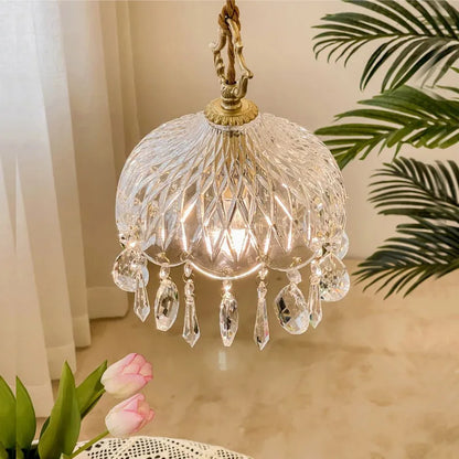 Artfan Crystal Small Chandelier for Aisle Entrance, Bedside, Balcony, Corridor – French Retro Light Luxury