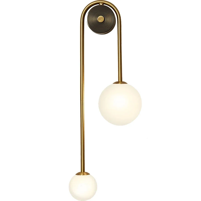 Artfan Modern Glass Ball Wall Lamp with LED G9 Lighting, Round Iron Design