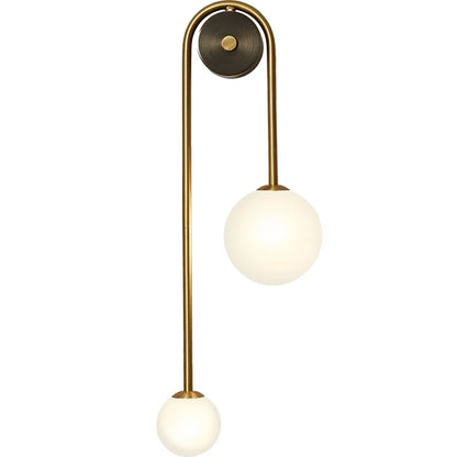 Artfan Modern Glass Ball Wall Lamp with LED G9 Lighting, Round Iron Design
