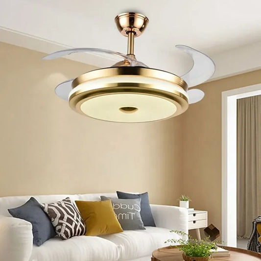 Artfan 42" Smart LED Ceiling Fan Light with Retractable Blades and Remote Control