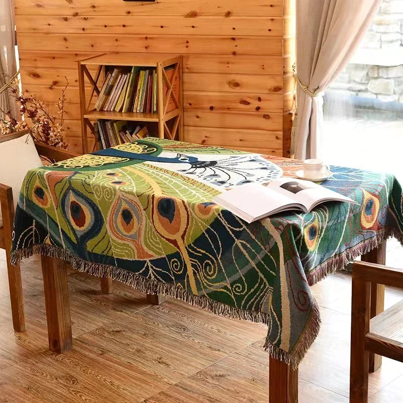 Artfan Animal Pattern Throw Blanket - Stylish Sofa Cover with Tassels