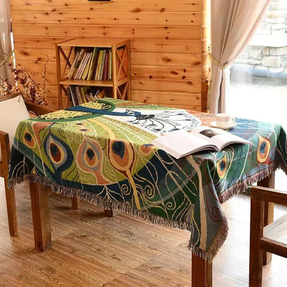 Artfan Animal Pattern Throw Blanket - Stylish Sofa Cover with Tassels