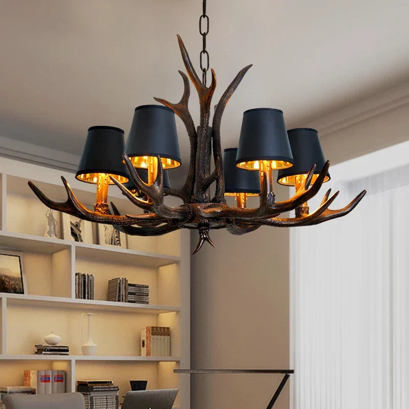 Artfan Antler Chandelier: Country Rustic Vintage Loft Lighting for Bedroom, Dining Room & Restaurant