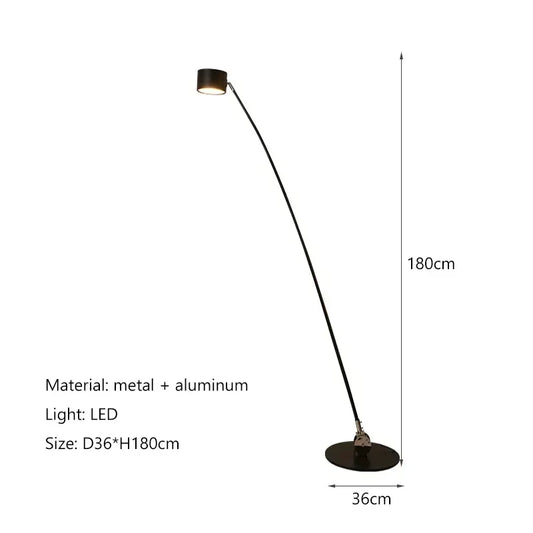 Artfan lighting Black Floor Lamp | Nordic Style LED Light for Living Room, Bedroom, or Salon