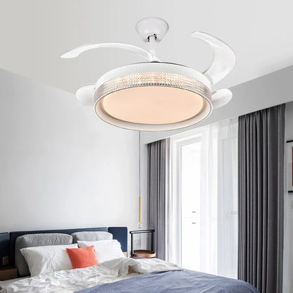Artfan 42/48inch Invisible Chandelier Ceiling Fan with LED Light in Multiple Colors