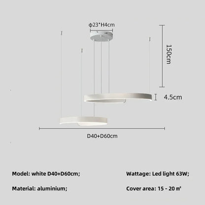 Artfan lighting Black LED Chandelier Pendant Light for Foyer Stairs Bar, Minimalist Indoor Hanging Lamp