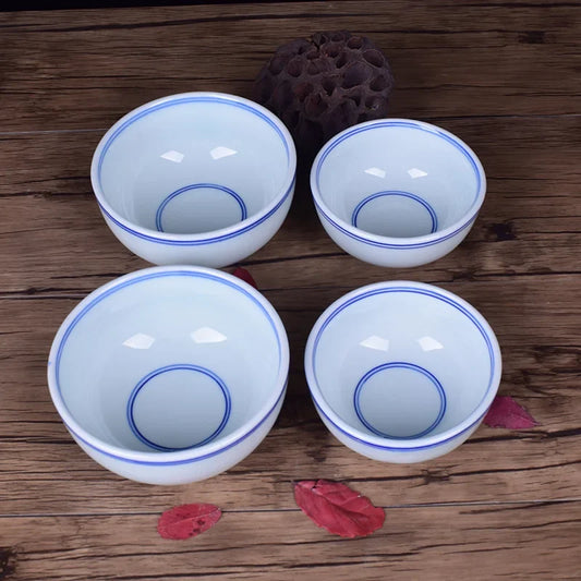 Artfan lighting Blue and White Porcelain Rice Bowl - Jingdezhen Ceramic Soup Bowl