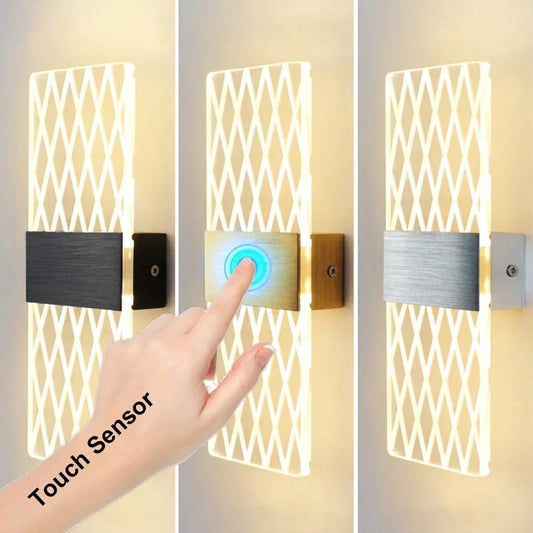 Artfan Acrylic Touch Sensor LED Wall Lamp, Modern Sconces, 6W Indoor Lighting for Home Decor