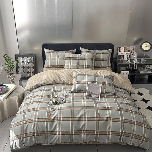 Artfan 100% Cotton Geometric Printed Bed Set - Single Queen Size Bedding