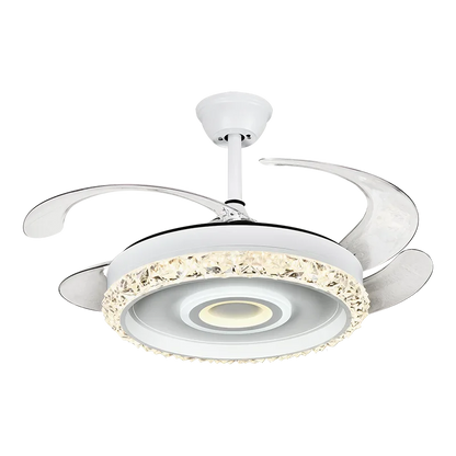 Artfan 42" Leaf Fan Chandelier Invisible Fan Lighting for Bedroom and Dining Room