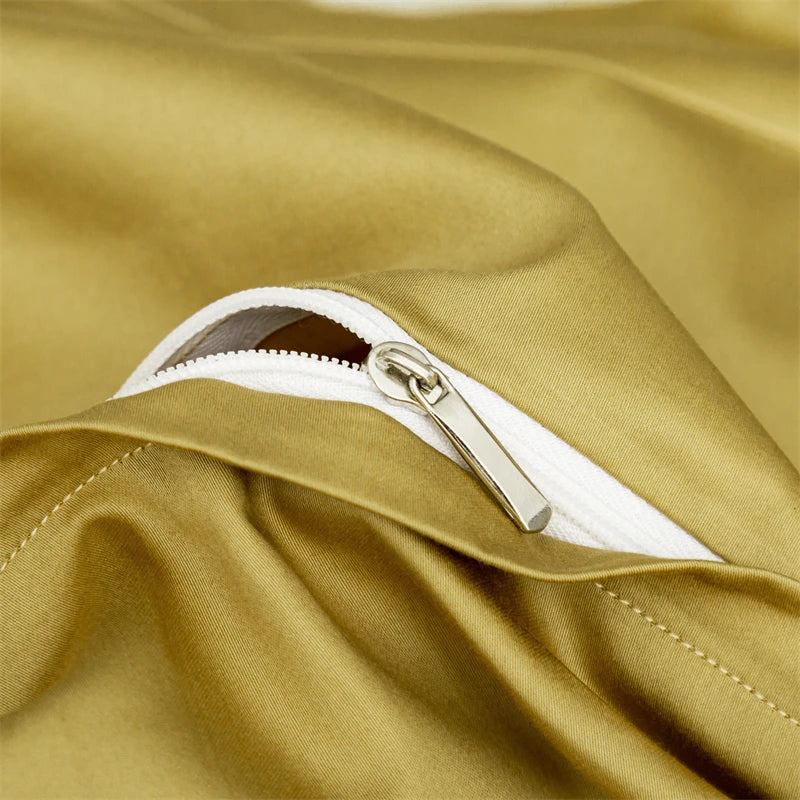Artfan American Jacquard Brocade & Egyptian Cotton Embroidered Bedding Set with Pillowcase