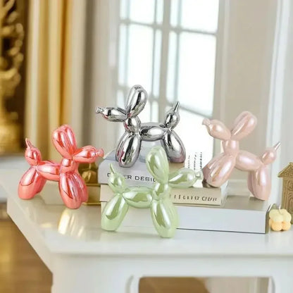 Artfan Abstract Ceramic Balloon Dog Sculpture for Home Office Decor-Gift-Quality Study Room Statue
