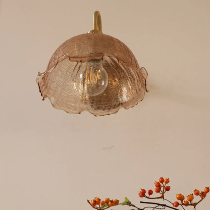 Artfan Amber Glass Wall Sconce Vintage Loft LED Vanity Light Fixture