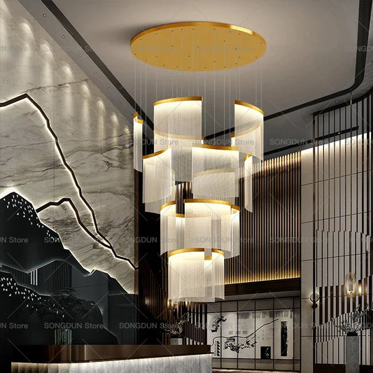 Artfan Acrylic Chandelier: Modern Nordic Style Lighting for Luxury Living Room & Staircase