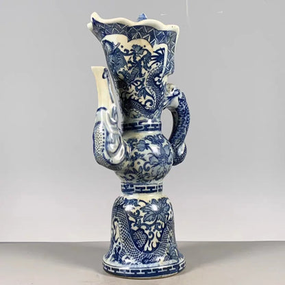 Artfan lighting Blue & White Dragon Pattern Qing Dynasty Qianlong Porcelain Pot