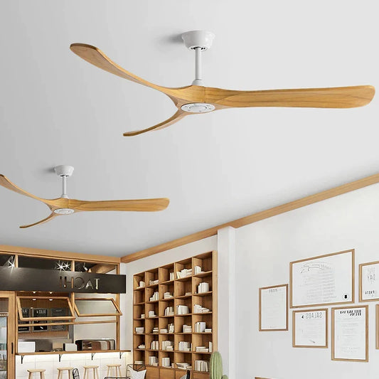 Artfan 70" Black American Modern Wooden Blade Ceiling Fan for Indoor Restaurant
