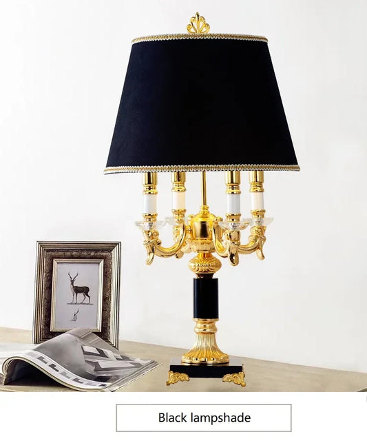 Artfan lighting Black Crystal Bedroom Table Lamp - Luxury Modern Decor