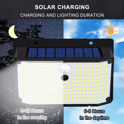 Artfan 208 LED Solar Outdoor Motion Sensor Lights 3 Mode Wireless Waterproof Security
