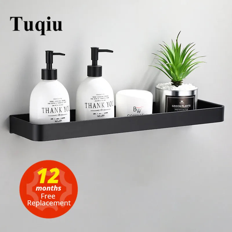 Artfan lighting Black Aluminum Bathroom Corner Shelf Wall Mounted Storage Holder