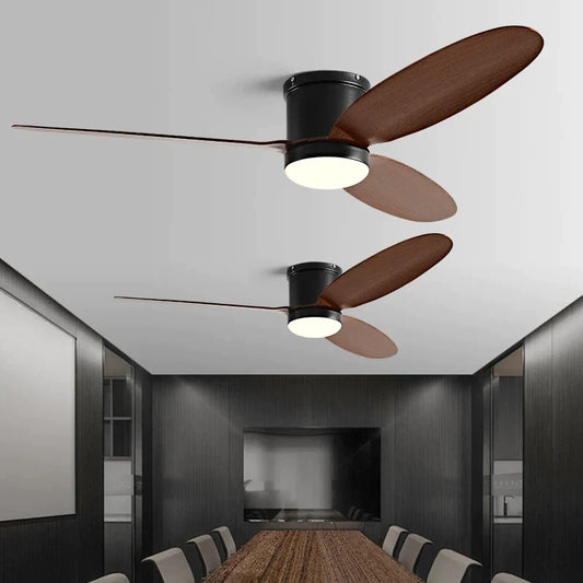 Artfan lighting Black DC Ceiling Fan Light with Remote Control and LED Chandelier