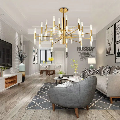 Artfan lighting Black Gold Art Decor Led Ceiling Chandelier for Modern Fashion Designer Home