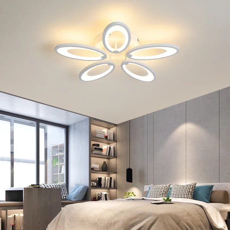 Artfan 5-Light Acrylic LED Ceiling Chandelier for Modern Living Room Bedroom