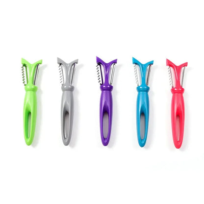 Artfan 3-in-1 Stainless Steel Vegetable Peeler Zester with Plastic Handle