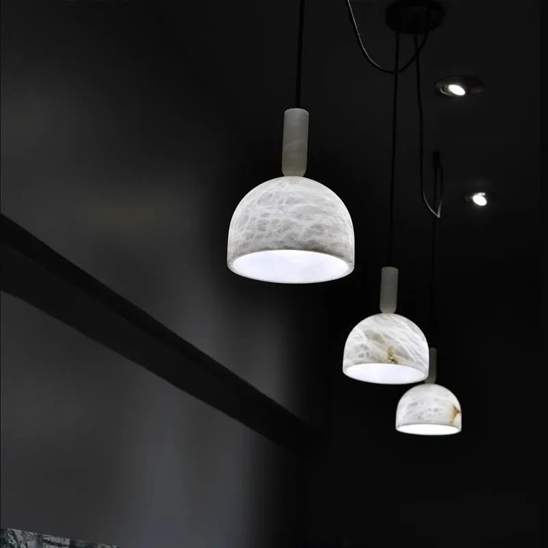 Artfan Alabaster Pendant Lights LED Designer Hanging Lamps For Living Room