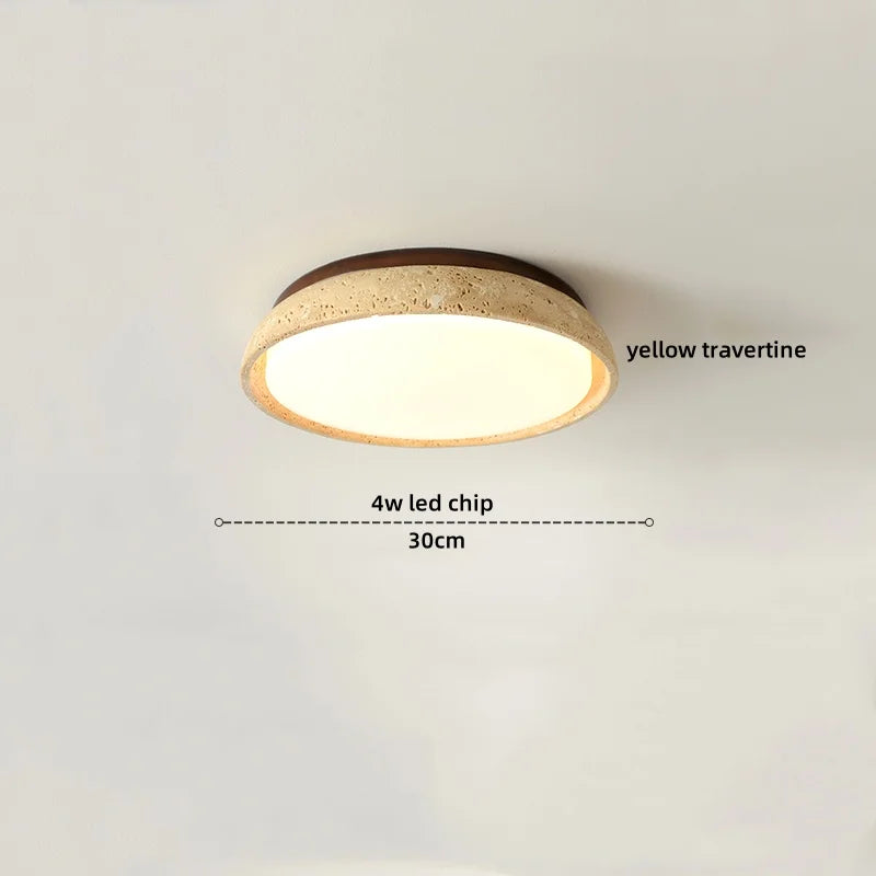 Artfan Acryl Travertine LED Ceiling Lights - Modern Natural Stone Ceiling Lamp
