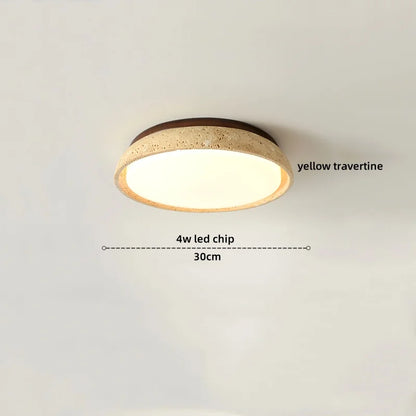Artfan Acryl Travertine LED Ceiling Lights - Modern Natural Stone Ceiling Lamp