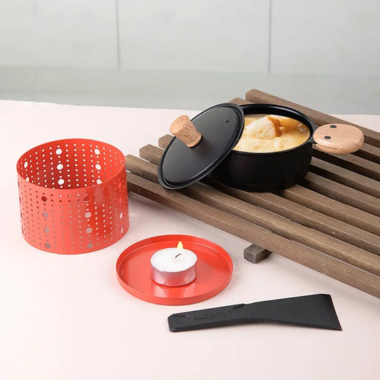 Artfan 3-in-1 Raclette Fondue Set with DIY Pot and Table Grill