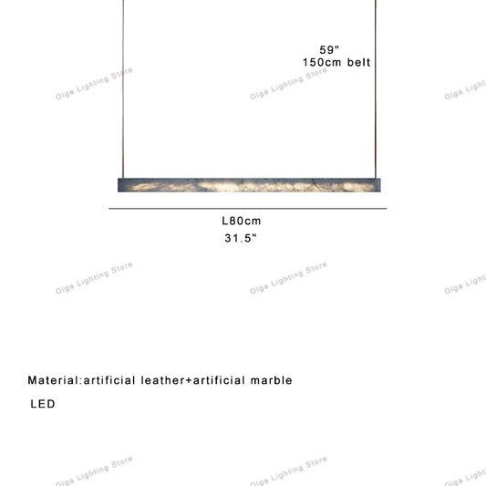 Artfan 2025 Marble Design Pendant Light - Dimmable LED Office Bar Decor