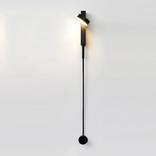 Artfan lighting Black Rotation LED Wall Lamp for Bedroom Bedside, Modern Indoor Lighting Fixtures