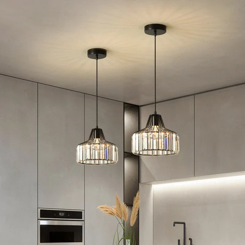 Artfan lighting Black LED Pendant Chandelier for Kitchen Dining Room, Modern Nordic Design