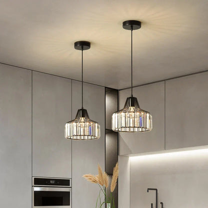 Artfan lighting Black LED Pendant Chandelier for Kitchen Dining Room, Modern Nordic Design